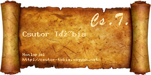 Csutor Tóbia névjegykártya